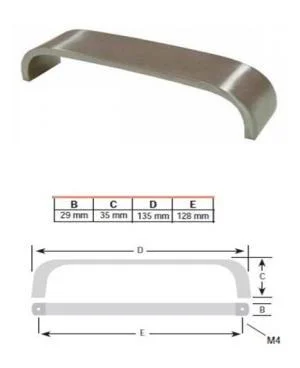 Greep RVS look 128 mm