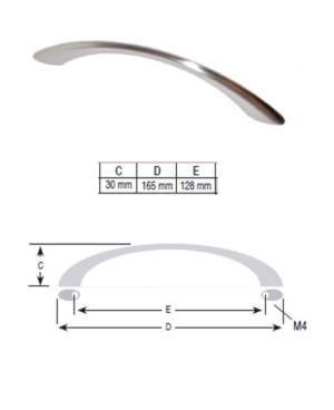 Greep RVS look 128 mm