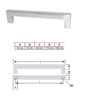 Greep RVS Look 160 mm