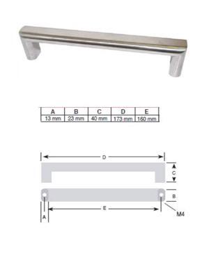 Greep RVS Look 160 mm