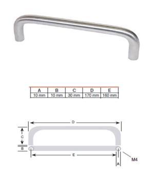 Greep RVS Look 160 mm
