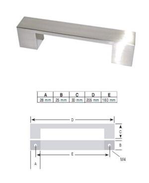 Greep RVS Look 160 mm