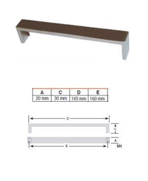 Greep RVS Look 160 mm