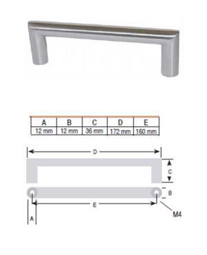 Greep RVS Look 160 mm
