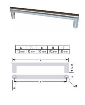 Greep RVS Look 160 mm