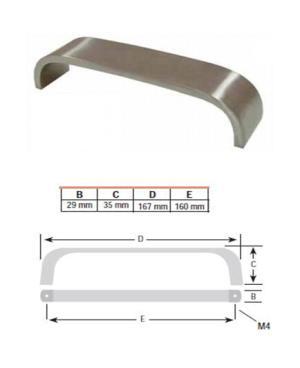 Greep RVS Look 160 mm