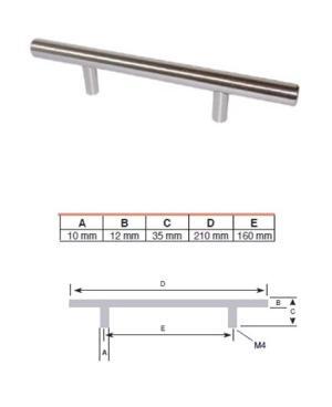 Greep RVS Look 160 mm
