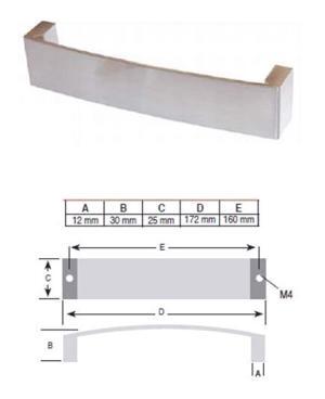 Greep RVS Look 160 mm