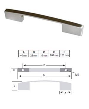 Greep RVS look 128 mm
