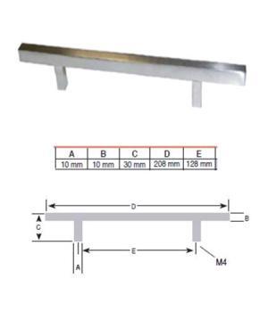Greep RVS look 128 mm