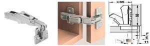Opdek scharnier Blum Clip Top scharnier 170° groothoek scharnier